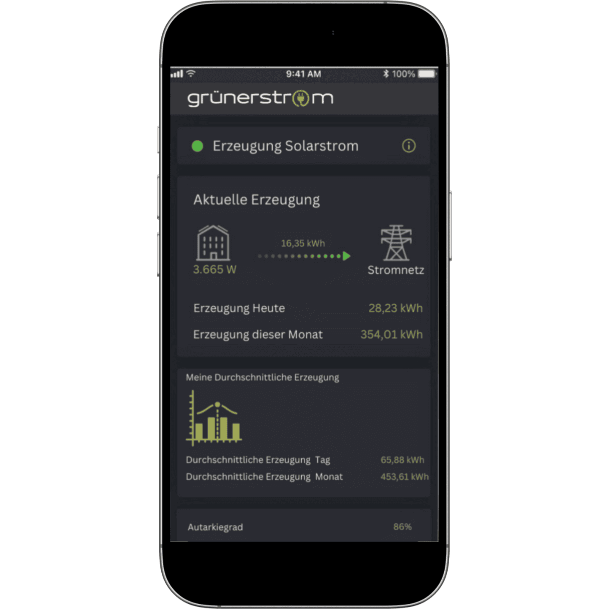 energiemanagement app von gruenerstrom